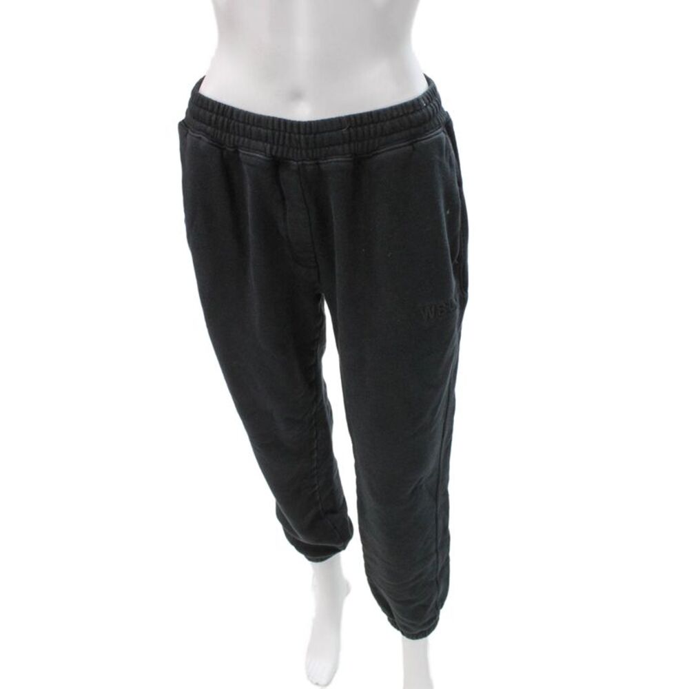WSLY Womens Black Cotton Blend Jogger Pants Size S